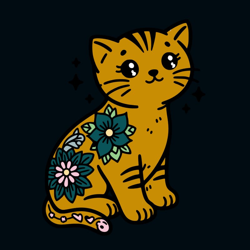 kitten tattoo