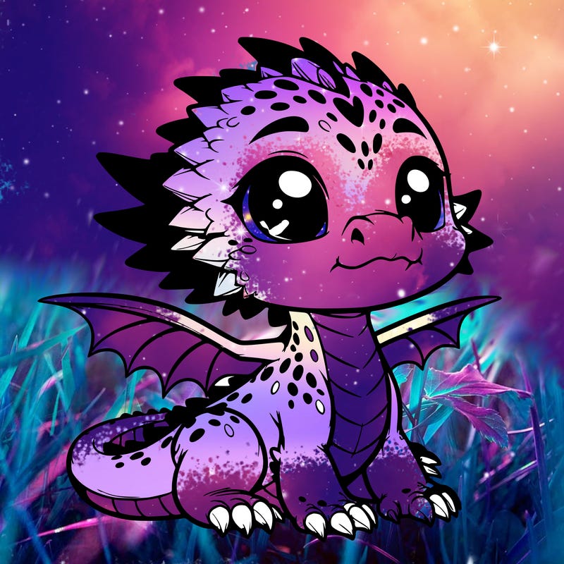 realistic cute dragon baby