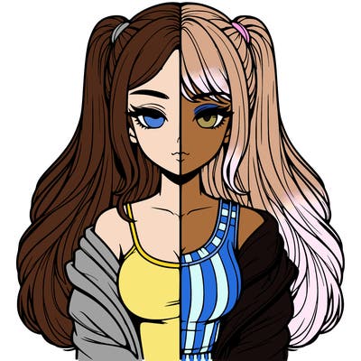 realistic girl split