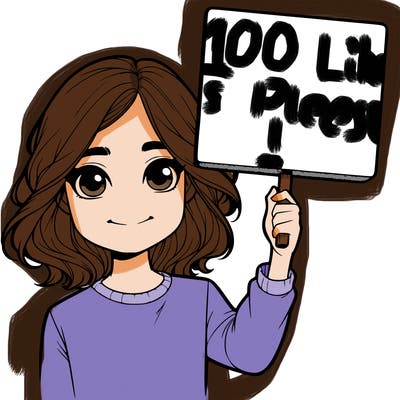 realistic girl holding up a sign