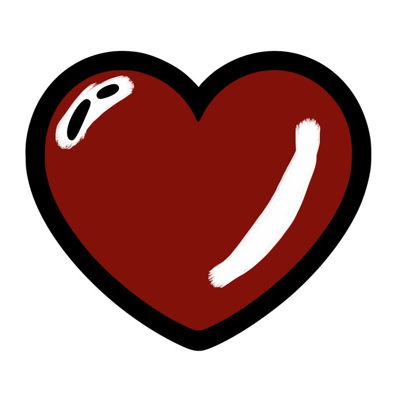 a blank heart