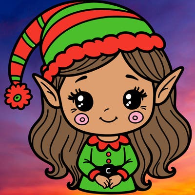 christmas elf girl
