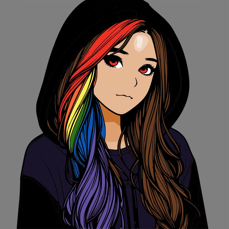 realistic girl with hoodie