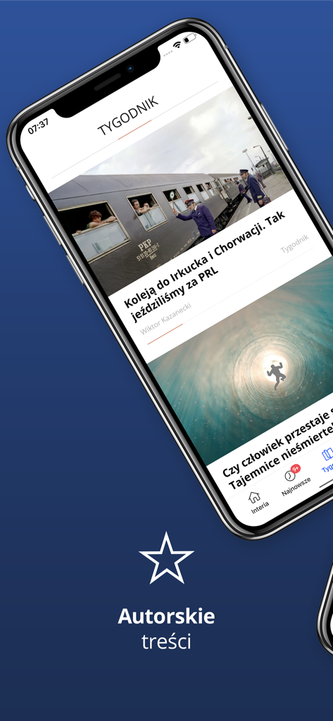 Interia - Interia Mobile App mit Originalartikeln im wöchentlichen Magazinbereich Tygodnik