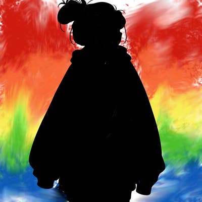 realistic girl with a oversized sweatshirt on and a bun