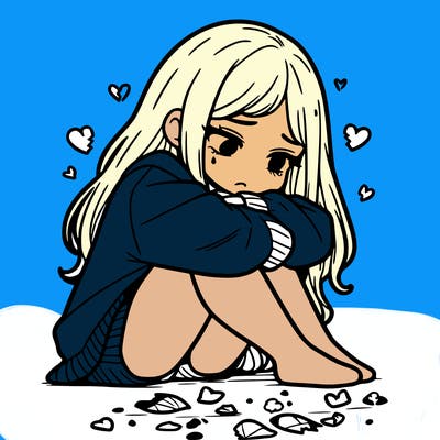 a girl after a breakup