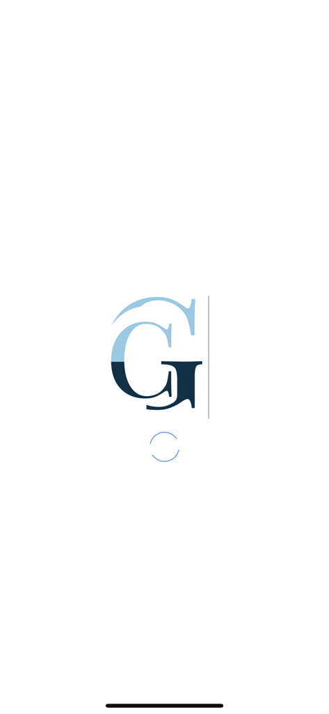 Genlink - Genlink app launch screen with stylized G logo and loading spinner