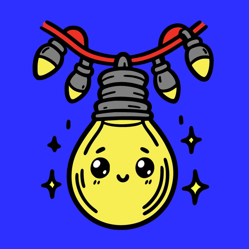 small bulb of a garland