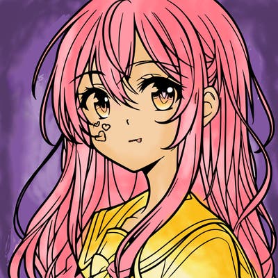 anime girl with long hair