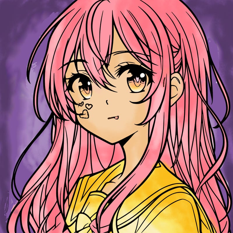 anime girl with long hair