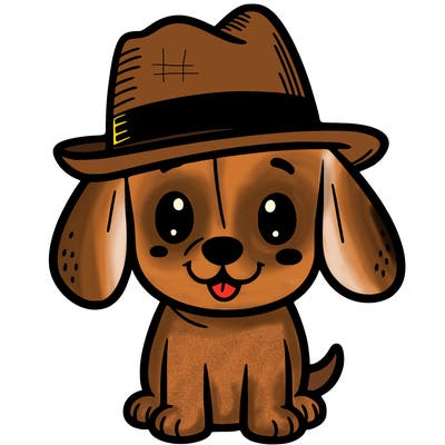 dog with hat