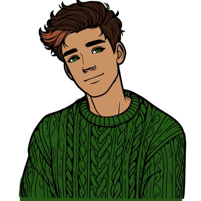 realistic guy with a beautiful jumper