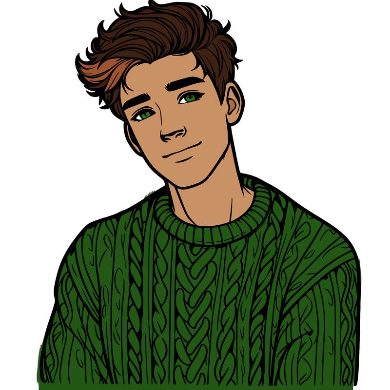 realistic guy with a beautiful jumper