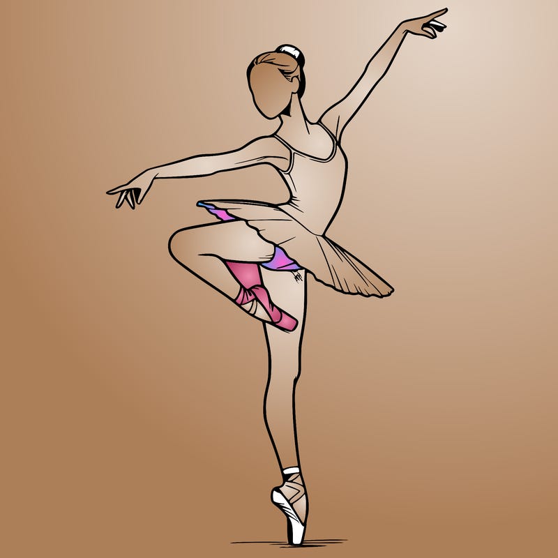 realistic person doing ballet