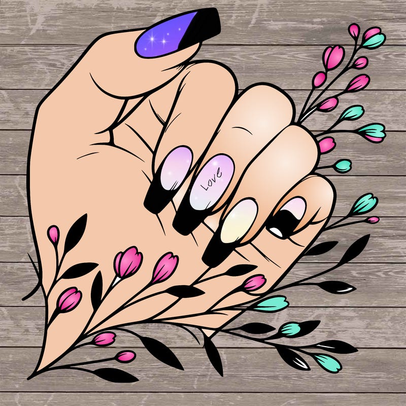 nails with french tip