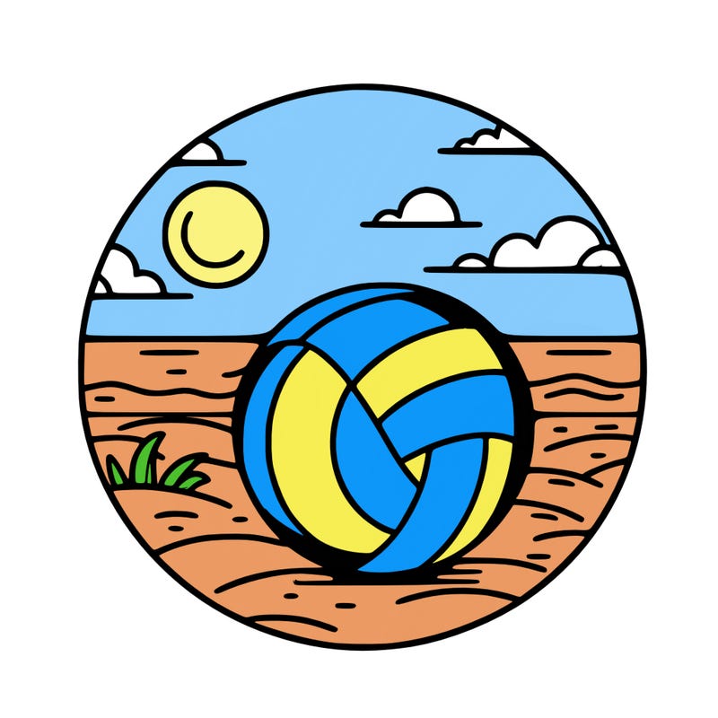 volleyball on a beach