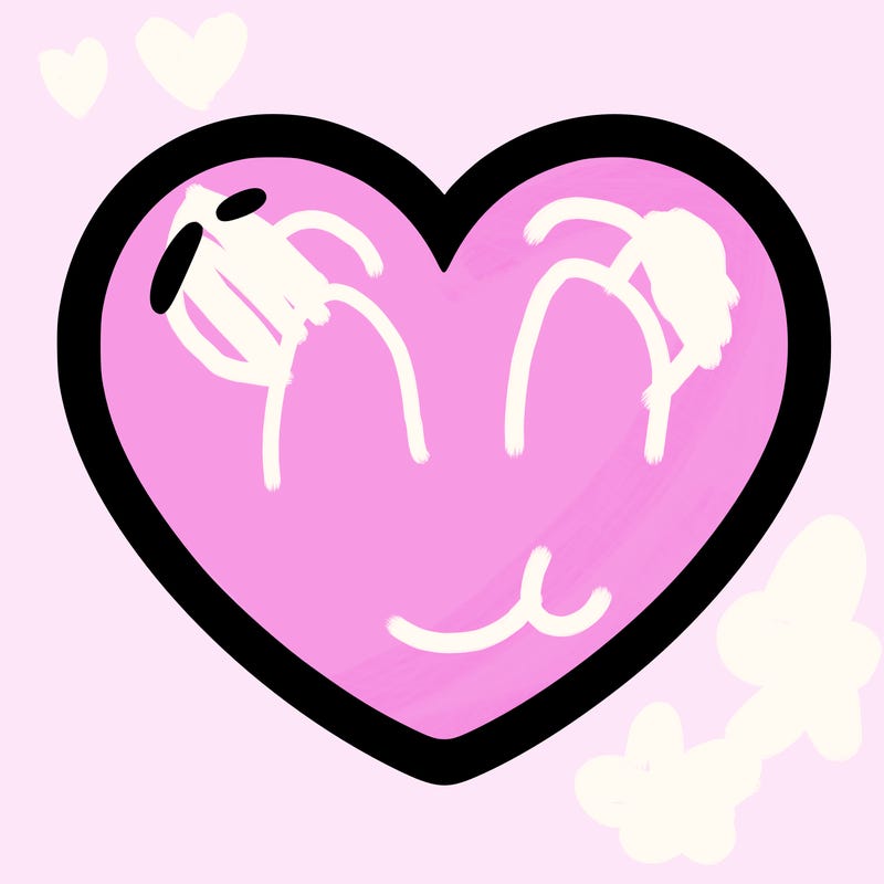 a blank heart