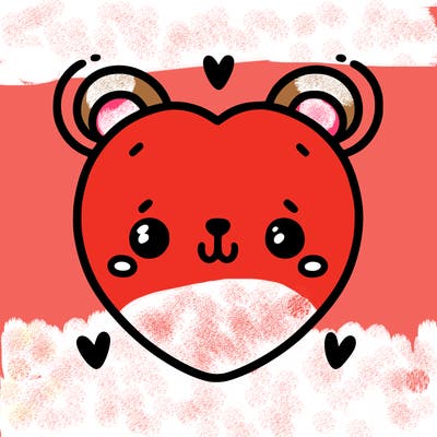 cute bear heart