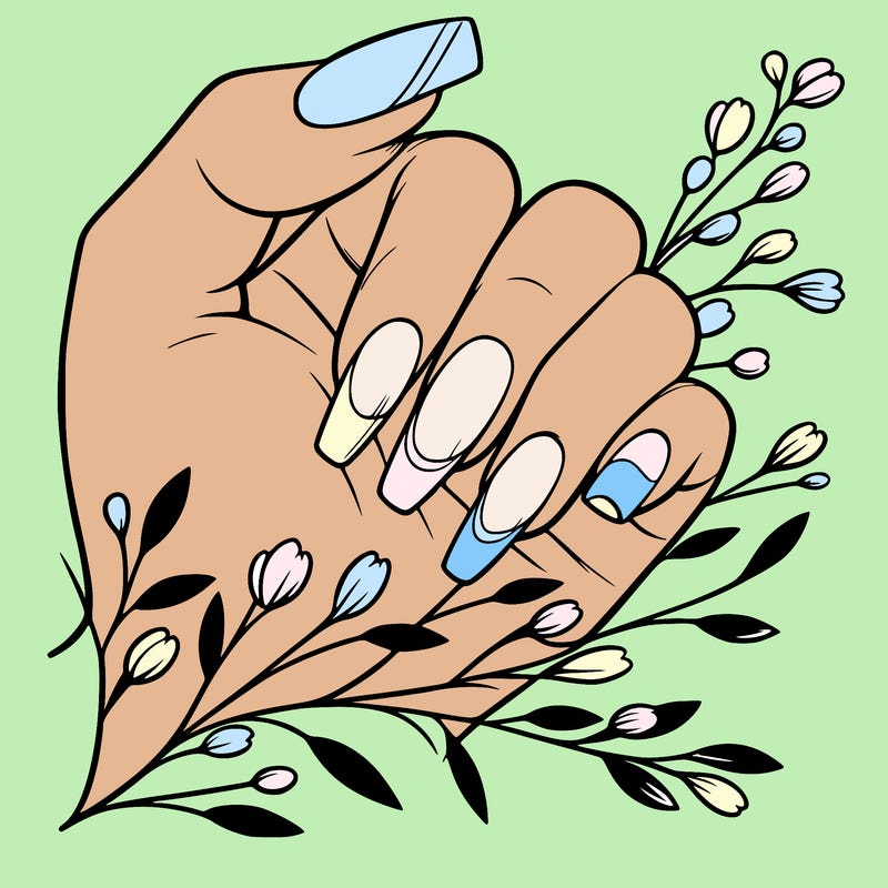 nails with french tip