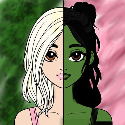 realistic girl split