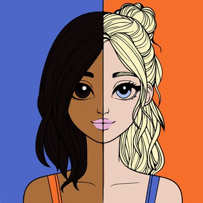 realistic girl split