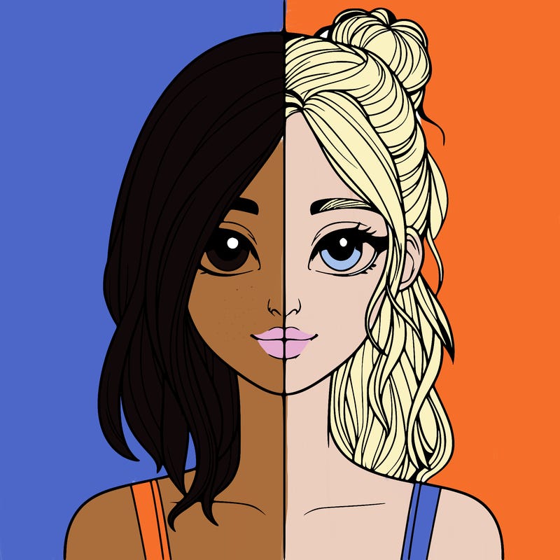 realistic girl split