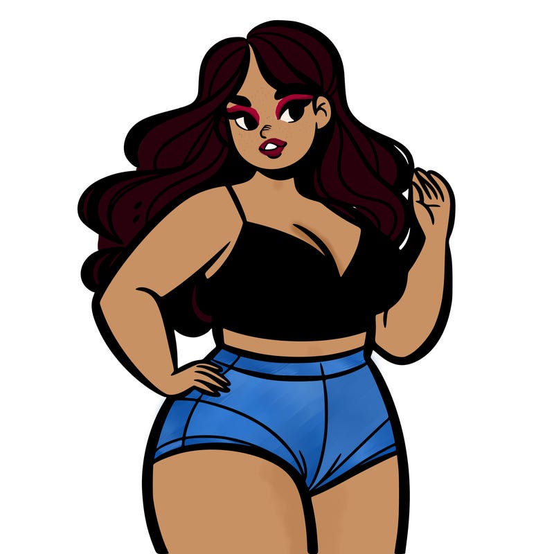 curvy woman