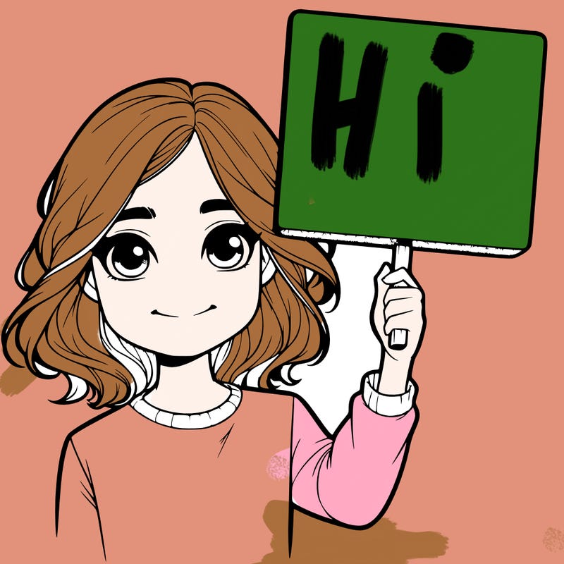 realistic girl holding up a sign