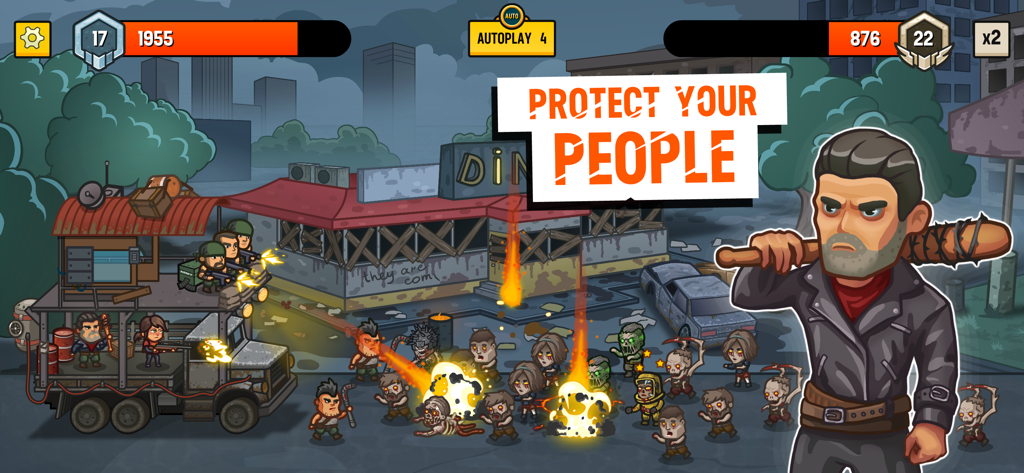 Camp Defense - Sobreviventes defendendo seu caminhão de uma horda de zumbis em um cenário pós-apocalíptico