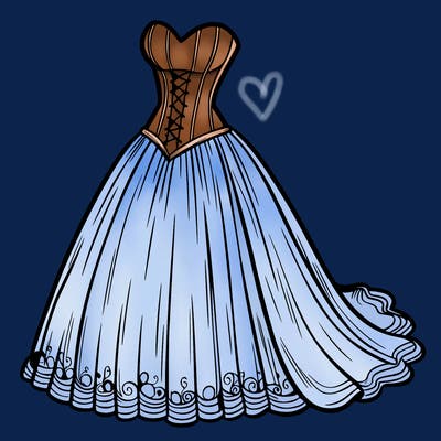 wedding dress-corset and a long and flowy skirt