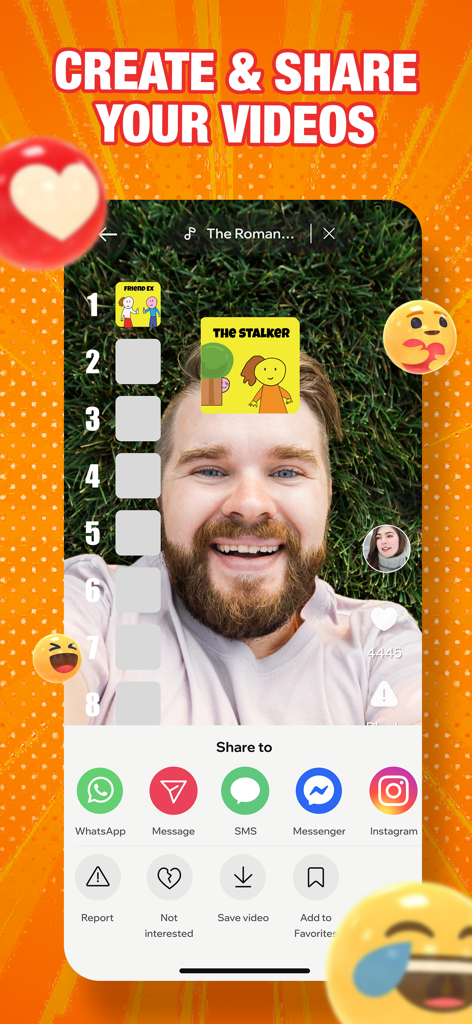 A smartphone screen displaying the sharing options for a viral ranking challenge video.