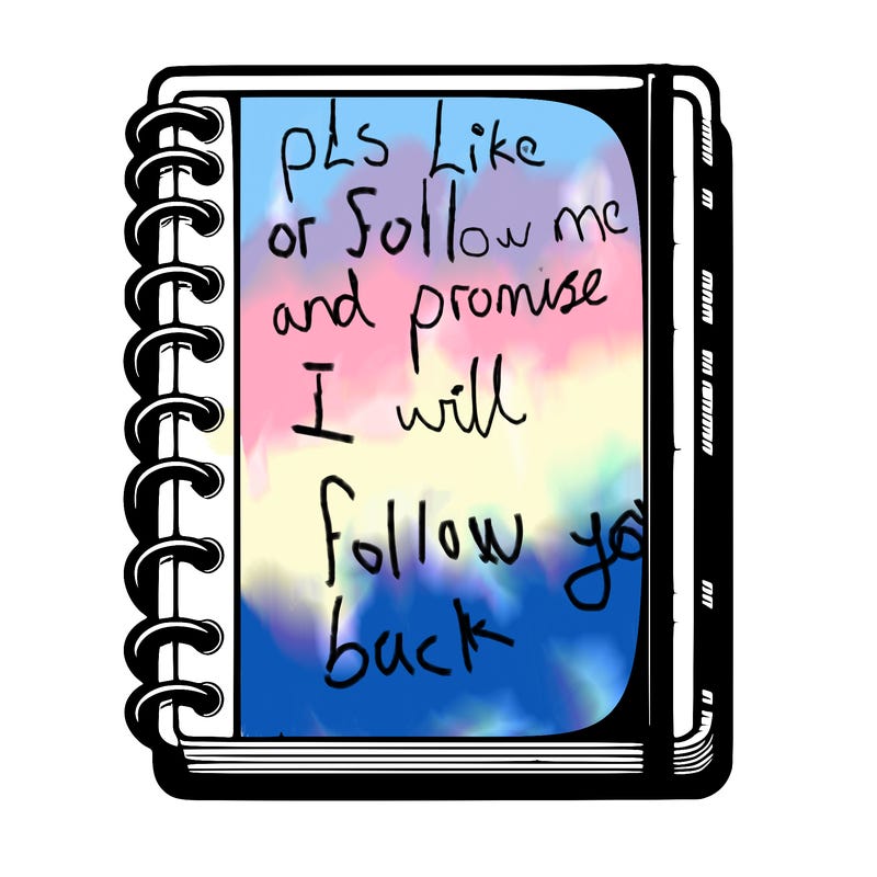 blank, realistic notebook