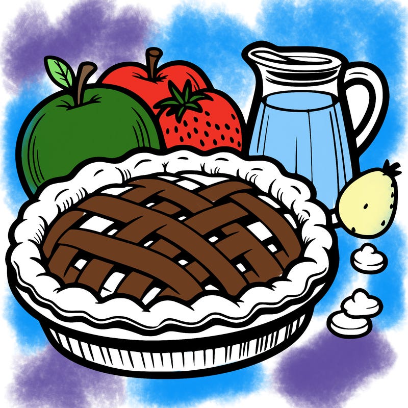 a pie of food