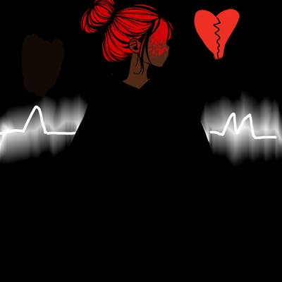 realistic girl with a oversized sweatshirt on and a bun