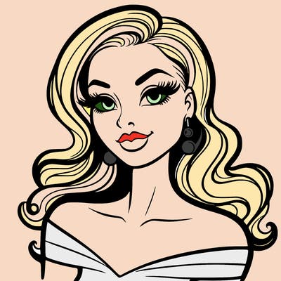 bold and clean: beautiful coquette woman