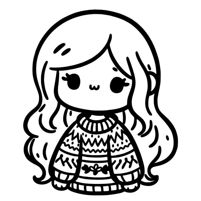 little girl in a sweater