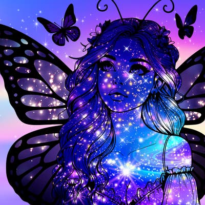 butterfly fairy realistic girl