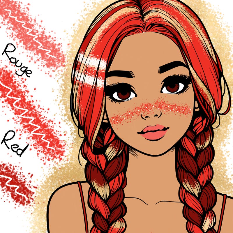 realistic girl with braids