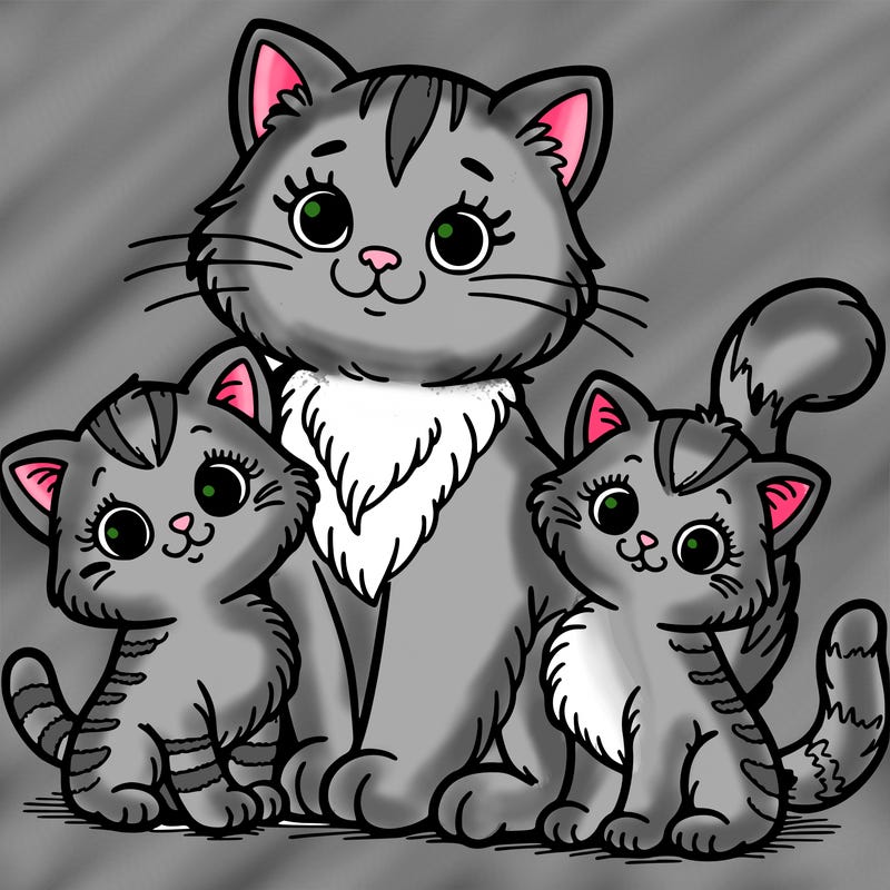 cat with kittens