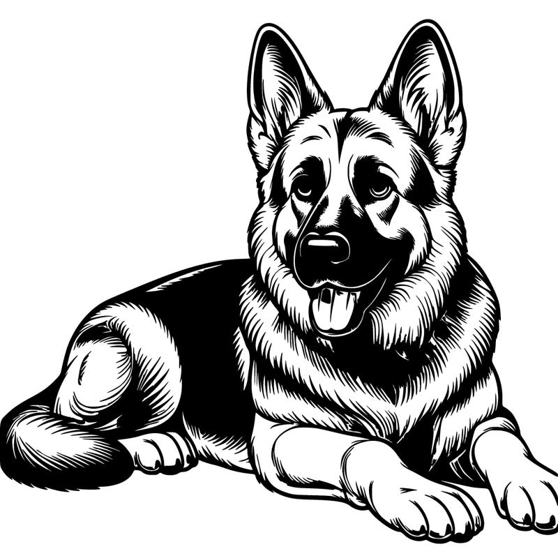 realistic german shepherd
