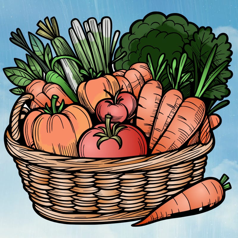 vegetables in a basket
