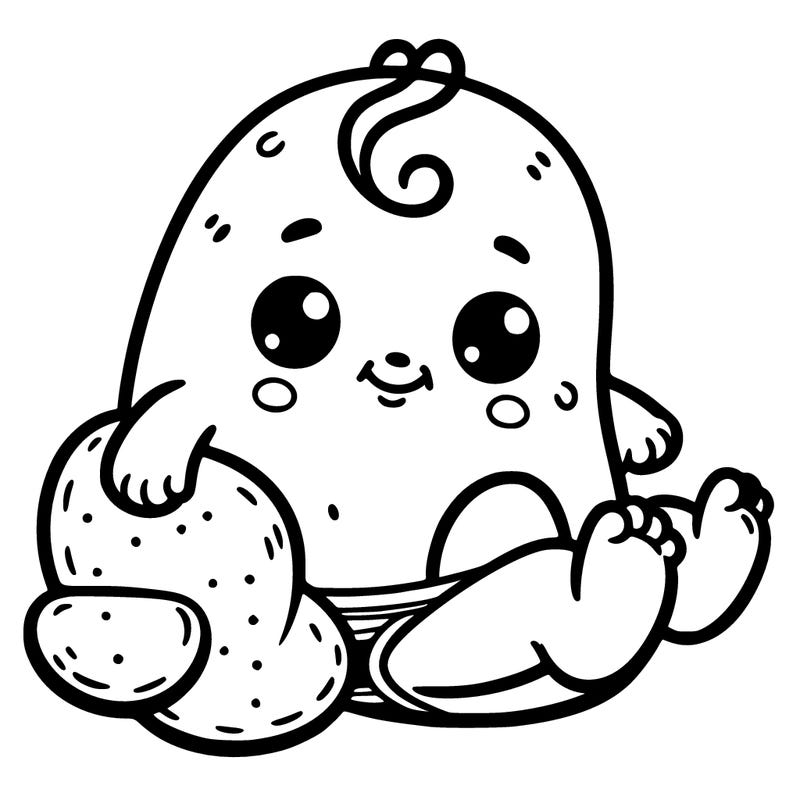 baby potato with chip