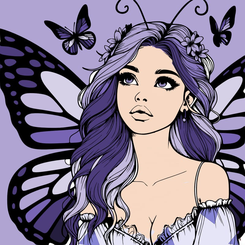 butterfly fairy realistic girl