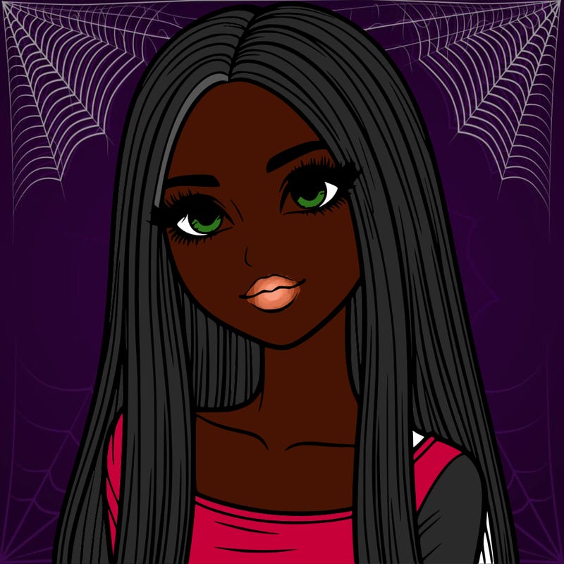 realistic girl with straight and long hair