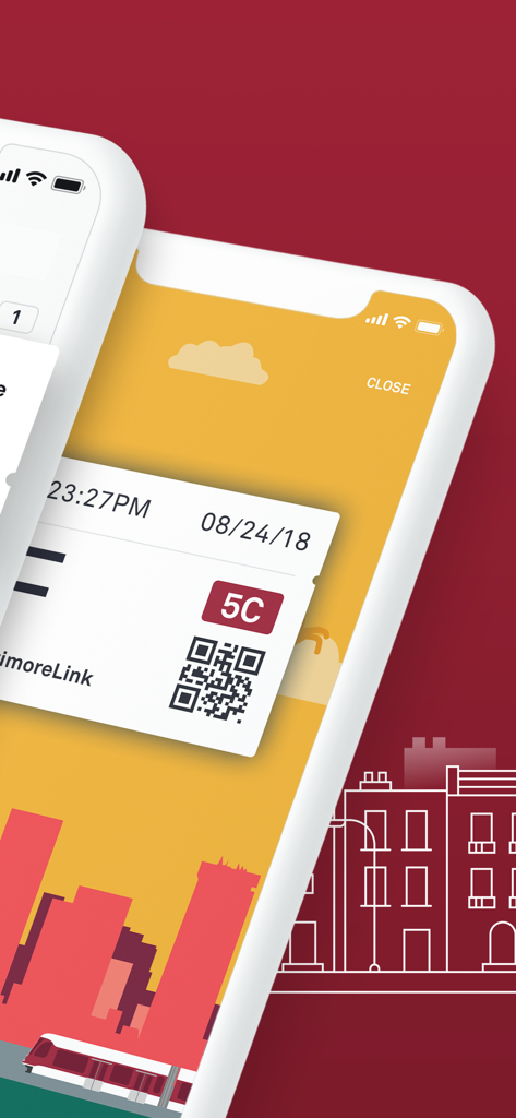 Pantalla de un teléfono móvil que muestra un boleto de transporte digital CharmPass con un código QR