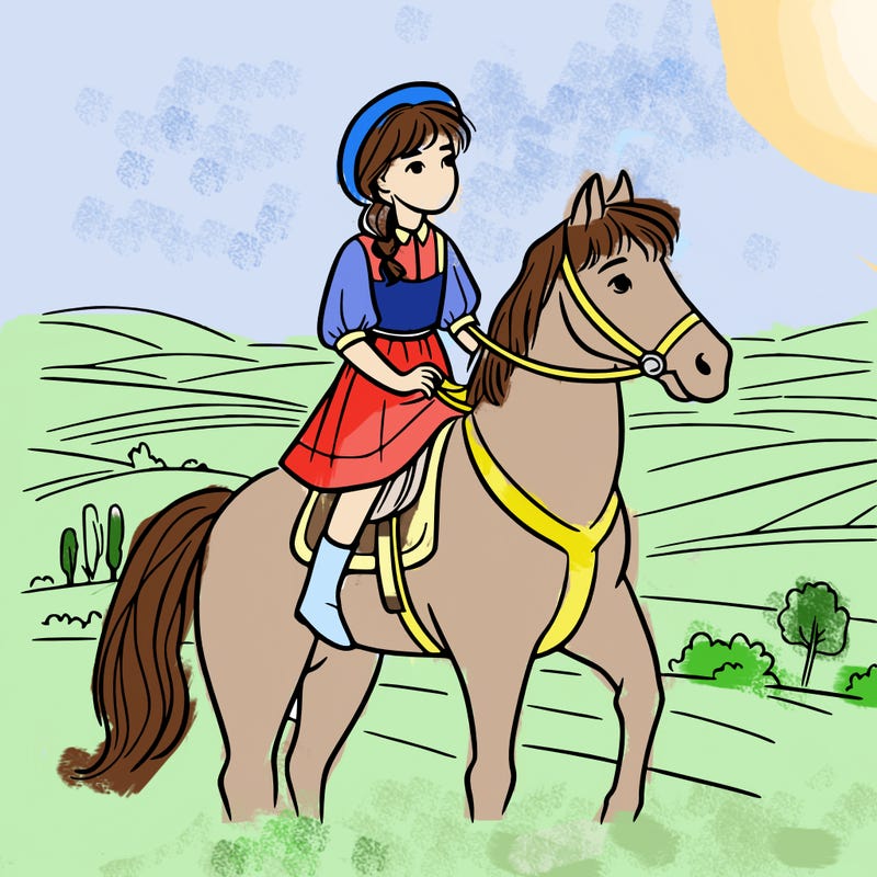 girl riding a horse