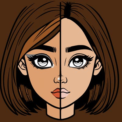 realistic girl split