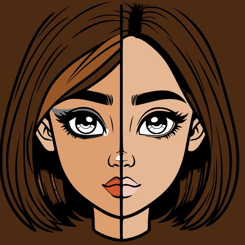 realistic girl split