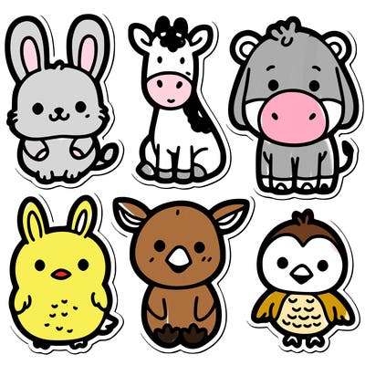 cute animal stickers