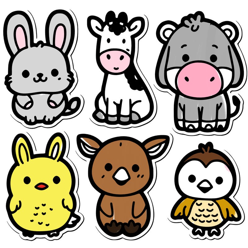 cute animal stickers